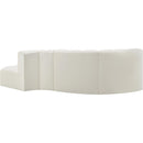  Manufacturer Color_Cream -- Arc 104" Cream Vegan Leather Upholstered 4 pc Modular Sectional IMAGE 5