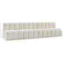  Manufacturer Color_Cream -- Arc 119" Cream Vegan Leather Upholstered 4 pc Modular Sectional IMAGE 11