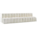 Meridian Arc Cream Vegan Leather 4 pc Modular Sectional IMAGE 11