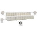 Meridian Arc Cream Vegan Leather 4 pc Modular Sectional IMAGE 12