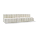  Manufacturer Color_Cream -- Arc 119" Cream Vegan Leather Upholstered 4 pc Modular Sectional IMAGE 1