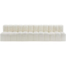  Manufacturer Color_Cream -- Arc 119" Cream Vegan Leather Upholstered 4 pc Modular Sectional IMAGE 3