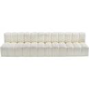  Manufacturer Color_Cream -- Arc 119" Cream Vegan Leather Upholstered 4 pc Modular Sectional IMAGE 4
