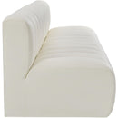  Manufacturer Color_Cream -- Arc 119" Cream Vegan Leather Upholstered 4 pc Modular Sectional IMAGE 6