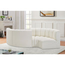  Manufacturer Color_Cream -- Arc 102" Cream Vegan Leather Upholstered 4 pc Modular Sectional IMAGE 2