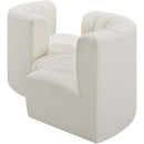 Manufacturer Color_Cream -- Arc 102" Cream Vegan Leather Upholstered 4 pc Modular Sectional IMAGE 5