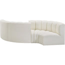  Manufacturer Color_Cream -- Arc 102" Cream Vegan Leather Upholstered 4 pc Modular Sectional IMAGE 6