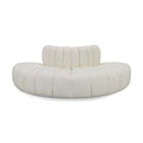 Meridian Arc Cream Vegan Leather 4 pc Modular Sectional IMAGE 1
