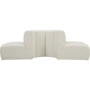  Manufacturer Color_Cream -- Arc 90" Cream Vegan Leather Upholstered 4 pc Modular Sectional IMAGE 6
