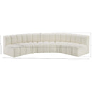  Manufacturer Color_Cream -- Arc 133" Cream Vegan Leather Upholstered 5 pc Modular Sectional IMAGE 11