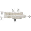  Manufacturer Color_Cream -- Arc 122" Cream Vegan Leather Upholstered 5 pc Modular Sectional IMAGE 12