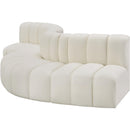  Manufacturer Color_Cream -- Arc 122" Cream Vegan Leather Upholstered 5 pc Modular Sectional IMAGE 4