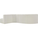  Manufacturer Color_Cream -- Arc 122" Cream Vegan Leather Upholstered 5 pc Modular Sectional IMAGE 6