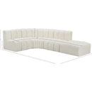  Manufacturer Color_Cream -- Arc 127" Cream Vegan Leather Upholstered 5 pc Modular Sectional IMAGE 15