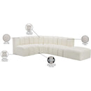  Manufacturer Color_Cream -- Arc 127" Cream Vegan Leather Upholstered 5 pc Modular Sectional IMAGE 16