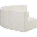  Manufacturer Color_Cream -- Arc 151" Cream Vegan Leather Upholstered 6 pc Modular Sectional IMAGE 5