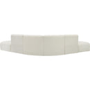  Manufacturer Color_Cream -- Arc 146" Cream Vegan Leather Upholstered 6 pc Modular Sectional IMAGE 6