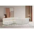  Manufacturer Color_Cream -- Arc 145" Cream Vegan Leather Upholstered 6 pc Modular Sectional IMAGE 2
