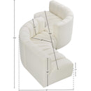  Manufacturer Color_Cream -- Arc 145" Cream Vegan Leather Upholstered 6 pc Modular Sectional IMAGE 7