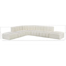 Meridian Arc Cream Vegan Leather 7 pc Modular Sectional IMAGE 10