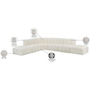  Manufacturer Color_Cream -- Arc 172" Cream Vegan Leather Upholstered 7 pc Modular Sectional IMAGE 11