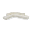  Manufacturer Color_Cream -- Arc 172" Cream Vegan Leather Upholstered 7 pc Modular Sectional IMAGE 1