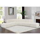  Manufacturer Color_Cream -- Arc 172" Cream Vegan Leather Upholstered 7 pc Modular Sectional IMAGE 2