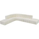  Manufacturer Color_Cream -- Arc 172" Cream Vegan Leather Upholstered 7 pc Modular Sectional IMAGE 3
