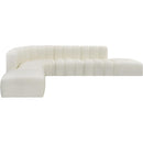  Manufacturer Color_Cream -- Arc 172" Cream Vegan Leather Upholstered 7 pc Modular Sectional IMAGE 4