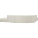  Manufacturer Color_Cream -- Arc 172" Cream Vegan Leather Upholstered 7 pc Modular Sectional IMAGE 5