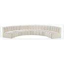  Manufacturer Color_Cream -- Arc 162" Cream Vegan Leather Upholstered 7 pc Modular Sectional IMAGE 11