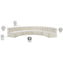  Manufacturer Color_Cream -- Arc 162" Cream Vegan Leather Upholstered 7 pc Modular Sectional IMAGE 12
