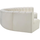  Manufacturer Color_Cream -- Arc 162" Cream Vegan Leather Upholstered 7 pc Modular Sectional IMAGE 5