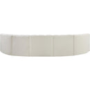  Manufacturer Color_Cream -- Arc 162" Cream Vegan Leather Upholstered 7 pc Modular Sectional IMAGE 6