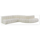 Meridian Arc Cream Vegan Leather 7 pc Modular Sectional IMAGE 12