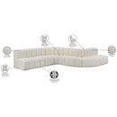  Manufacturer Color_Cream -- Arc 170" Cream Vegan Leather Upholstered 7 pc Modular Sectional IMAGE 13