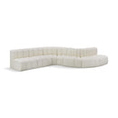  Manufacturer Color_Cream -- Arc 170" Cream Vegan Leather Upholstered 7 pc Modular Sectional IMAGE 1