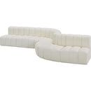  Manufacturer Color_Cream -- Arc 170" Cream Vegan Leather Upholstered 7 pc Modular Sectional IMAGE 4