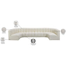  Manufacturer Color_Cream -- Arc 150" Cream Vegan Leather Upholstered 8 pc Modular Sectional IMAGE 13