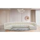  Manufacturer Color_Cream -- Arc 150" Cream Vegan Leather Upholstered 8 pc Modular Sectional IMAGE 2