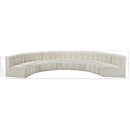 Meridian Arc Cream Vegan Leather 8 pc Modular Sectional IMAGE 11