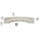  Manufacturer Color_Cream -- Arc 162" Cream Vegan Leather Upholstered 8 pc Modular Sectional IMAGE 12