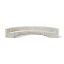  Manufacturer Color_Cream -- Arc 162" Cream Vegan Leather Upholstered 8 pc Modular Sectional IMAGE 1