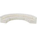  Manufacturer Color_Cream -- Arc 162" Cream Vegan Leather Upholstered 8 pc Modular Sectional IMAGE 3