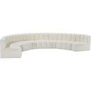  Manufacturer Color_Cream -- Arc 162" Cream Vegan Leather Upholstered 8 pc Modular Sectional IMAGE 4