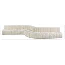  Manufacturer Color_Cream -- Arc 197" Cream Vegan Leather Upholstered 8 pc Modular Sectional IMAGE 13