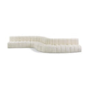  Manufacturer Color_Cream -- Arc 197" Cream Vegan Leather Upholstered 8 pc Modular Sectional IMAGE 1