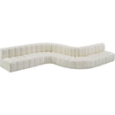  Manufacturer Color_Cream -- Arc 197" Cream Vegan Leather Upholstered 8 pc Modular Sectional IMAGE 4