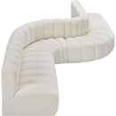  Manufacturer Color_Cream -- Arc 197" Cream Vegan Leather Upholstered 8 pc Modular Sectional IMAGE 6