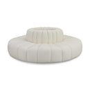  Manufacturer Color_Cream -- Arc 90" Cream Vegan Leather Upholstered 8 pc Modular Sectional IMAGE 1
